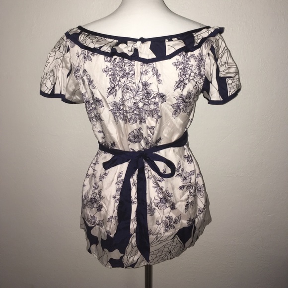 Anthropologie Tie-Waist Blouse - Picture 2 of 5